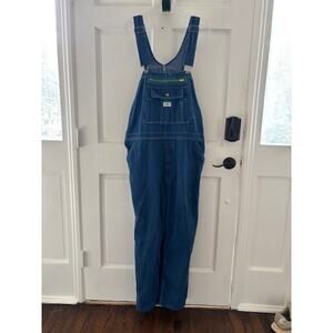 Liberty Denim Bib Overalls 40x28 Stonewashed Blue Carpenter Chore Farm